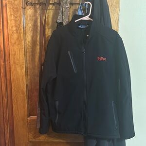 Hy-Vee Black Softshell Jacket with Red Logo